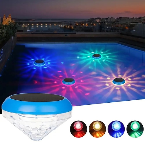1/2 Stück Unterwasserlichter Solar-Schwimmbadlicht LED-Schwimmlicht IP67 wasserdicht für Reservoir Disco Pool Schwimmbad Spa Gartendekoration Image
