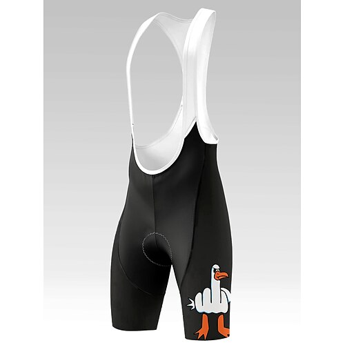 Herren Grafik Tiermotiv Fahrradträgerhose 3D gepolsterte Shorts Fahhrad Trägerhose Sport Sonnenschutz 3D-Polster Schnelltrocknend Feuchtigkeitsableitend Schwarz Bekleidung Fahrradbekleidung Image