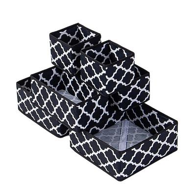 6er-Pack Socken- und Unterwäsche-Schubladen-Organizer, faltbare Aufbewahrungsbehälter, Haushaltskleidungs-Organizer, Mehrzweck-Aufbewahrungsbox für Spielzeug und sonstige Gegenstände Image