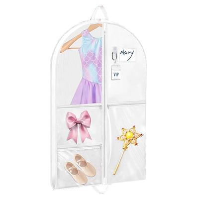 Kleidersack für Kinder mit 5 Taschen, 210D Oxford-Gewebe, kurze, faltbare Kostüm-Aufbewahrungshülle, waschbare, staubdichte Kleidertasche für Aufführungen, Konzerte, Reisen, Wettbewerbe, Uniformen Image