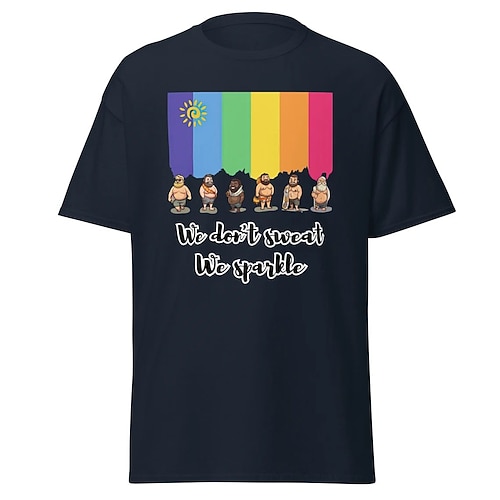 Stolz T-Shirt Ärmel T-Shirt Pride-Shirts Bär LGBTQ Grafik für Paar Herren Damen Erwachsene Heißprägen für Maskerade Pride Parade Pride-Monat Image
