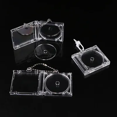 Blank Album Mini CD Case Keychain CD Player Keyring Peripheral Commemorative Album Key Holder For
