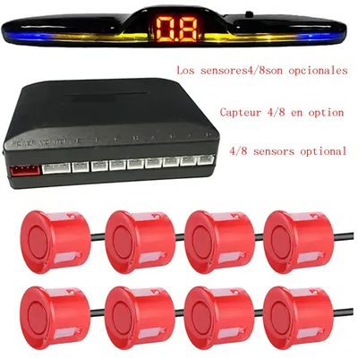 Multiple Radar Parking Sensor Kit Backlight Park tronic LED Display System Backup Monitor Detector