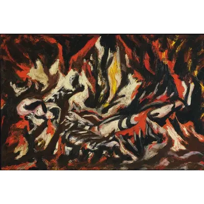 100% handmade famous abstract Oil Painting on linen canvas, the-flame-1938 ,Free