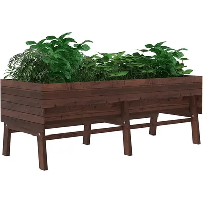 6x3x2FT Raised Garden Bed with Legs, Large Outdoor Elevated Wood Planted Box with Liner for