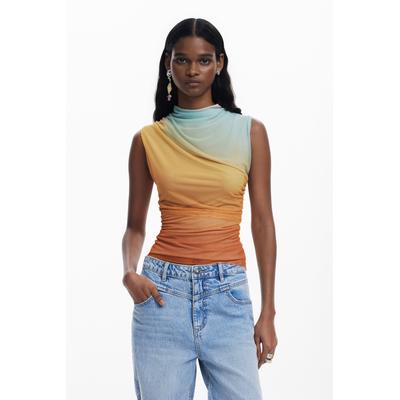 Sunset draped T-shirt