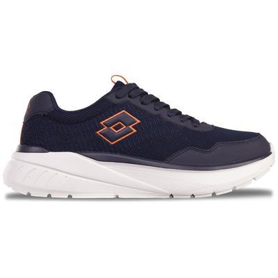 Sneaker LOTTO, Gr. 39, blau (navy, orange), Textil, Synthetik, unifarben mit Farbeinsatz, sportlich, Schuhe, - ohne Bücken & Schnüren Image