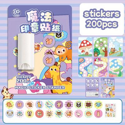 TEMU 200pcs Creative Notebook Seal Stickers Fun Diy Decorative Stickers Personalized Reward Stickers Set Multifunctional Office Learning Stickers Image