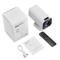 Mini projecteur intelligent 30000 lumens, support 1080p, écran 300 pouces, rotation à 180°, mise au point manuelle, contraste élevé, puce intelligente pour les jeux