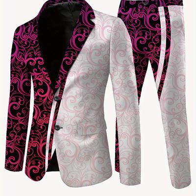 TEMU Men's Suit Set, Casual High-end Wrinkle-free Suit And Trousers Ensemble. Image