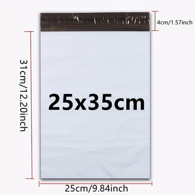 TEMU 20pcs Set Of Self-adhesive White Bags, Specifications Mailing Supplies Packaging Bags, New Material Packaging Bag, Mail Document Bag, Transportation And Packaging Bag Image