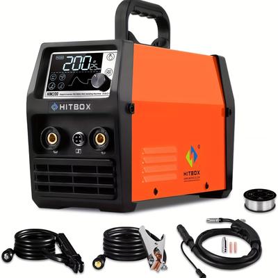 TEMU 200amp 220v Flux-cored Gasless Mig Welder, 3-in-1 Welding Machine With Flux Mig, Lift Tig, And Stick Capabilities Image