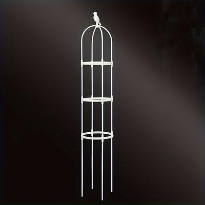 TEMU [1pc Diy Garden Climbing Trellis] 1pc Garden Climbing Decorative Support, Decorative Plastic And Metal Trellis, For Flowers, Vine, With Diy Stake For Tomato Climbing Image