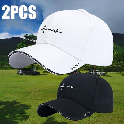 TEMU A Set Of 2 Embroidered Duckbill Caps For Spring And Summer, Breathable Sports Baseball Caps Suitable For Men And Women, A Couple's Gift Image