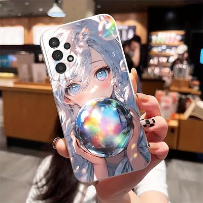 TEMU White Phone Case For Galaxy A04/a04e/a04s/a05/a05s/a15/a11/a12/a13/a14/a21s/a22/a23/a24/a25/a32/a33/a34/a52/a52s/a53/a54/a72/a73 5g Boy Girl Stylish Cute Shockproof Protective Soft Cover-j3059 Image