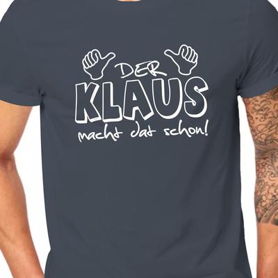 TEMU Klaus Will Handle That, Men's Short Sleeve T-shirt For Summer. Image