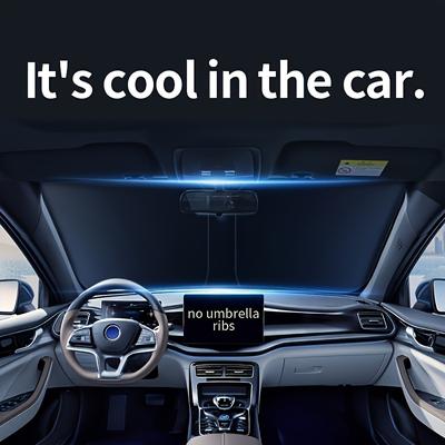 TEMU 2025 New Model Car Front Window Sunshade Interior Windshield Heat Insulation Sun Visor Image