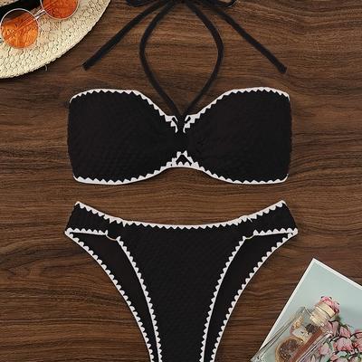 TEMU European And Hollow-out Strappy Bikini Set Image