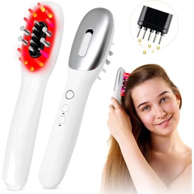 TEMU Electric Scalp Massager With Removable Hair Oil Applicator Ems Vibration Red Light Image