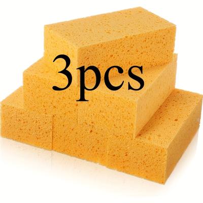 TEMU 3/6/12pcs Large Sponge Bulk Sponge Set Large Car Washing Sponge, Thick Cleaning And Washing Sponge, Commercial Sponges, Boat Bail Sponge, Dish Washing Sponges Image