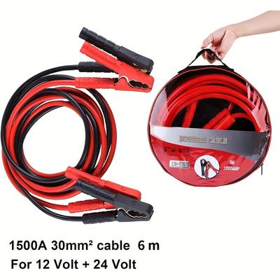 TEMU 4m/6m, Car Starting Cable, Car Emergency Start Booster For Jump Starting, With Storage Bag, Suitable For Cars, Suvs, Trucks And Rvs Image
