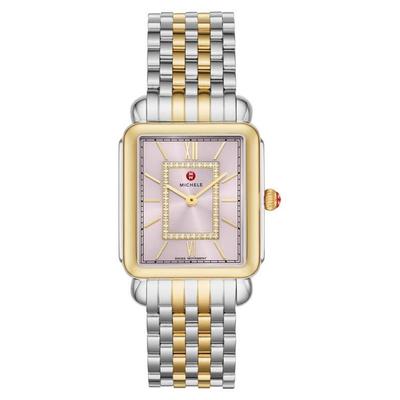 Deco Ii Two-Tone Diamond Bracelet Watch, 30Mm - Metallic - Michele Watches