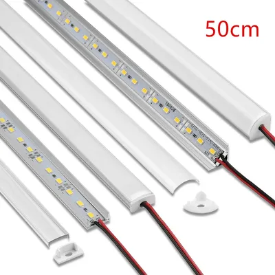 LED cabinet bar light 5730 36LEDs Kitchen light under furniture 12V DC 50cm profile aluminum led hard strip Linear lights
