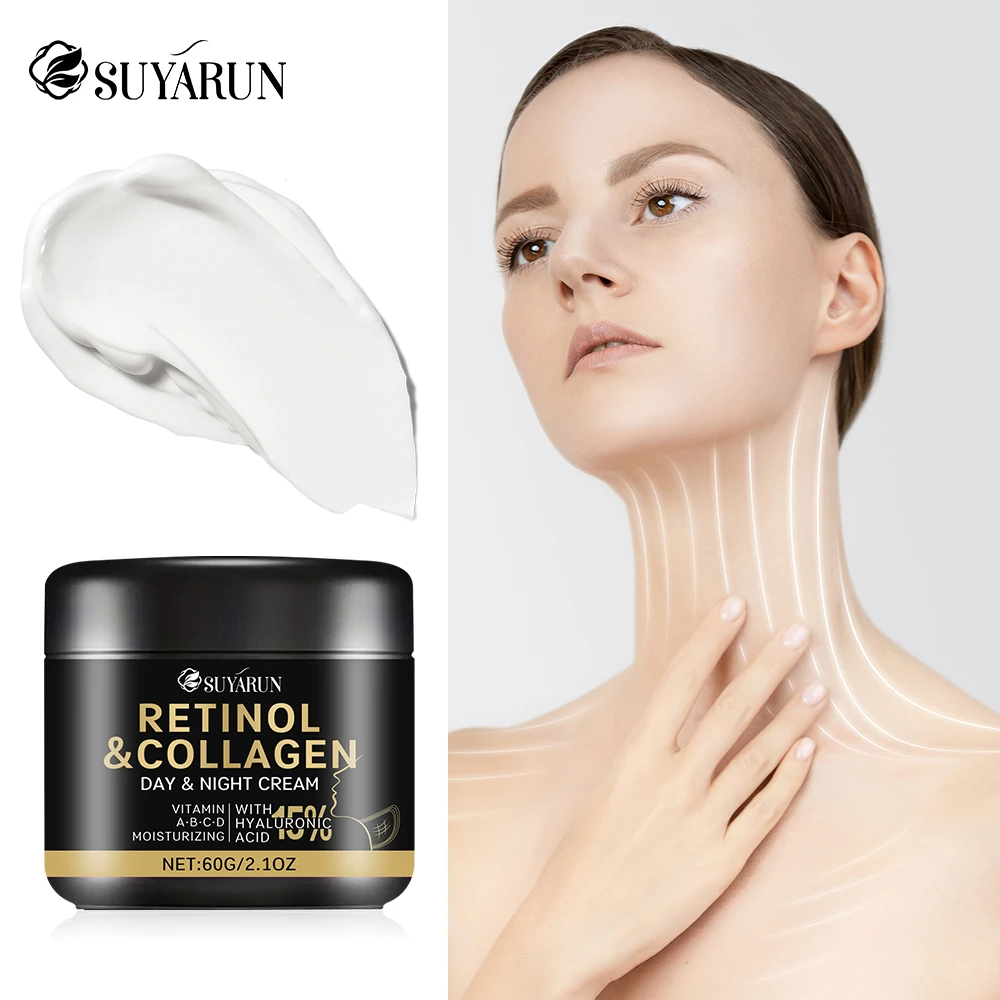 SUYARUN Retinol Collagen Neck Cream – Anti-Aging-Straffungsbehandlung gegen Falten, Lifting-Feuchtigkeitscreme (organisch, Unisex). Image