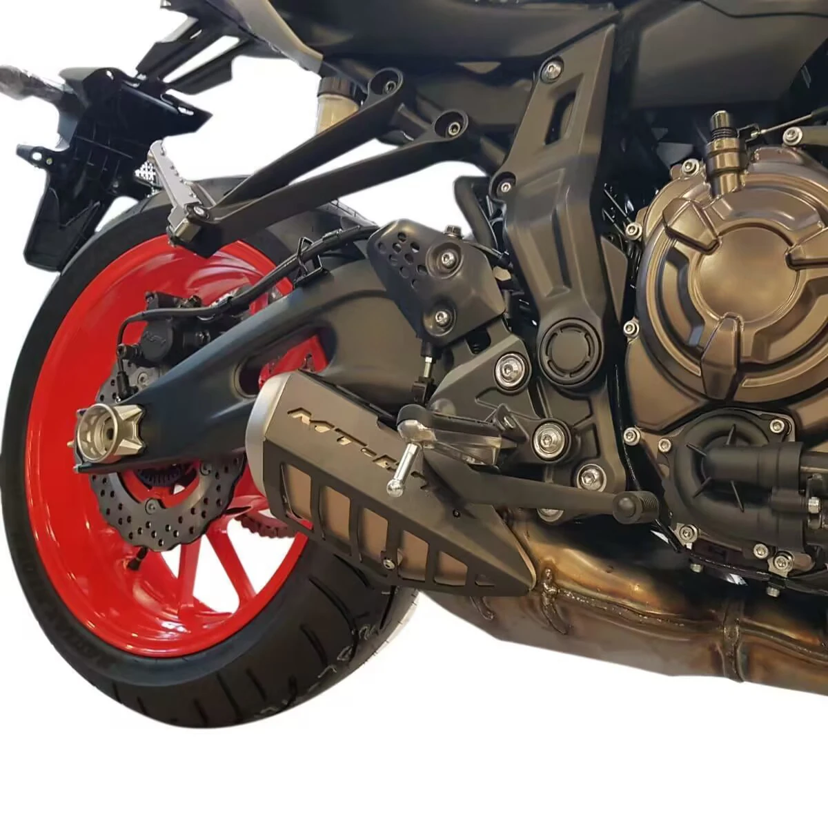 ABS TRACE YZF R7 Für Yamaha MT-07 FZ-07 2014 ~ 2024 Motorrad MT 07 FZ Auspuff Hitzeschild Abdeckung schalldämpfer Schutz Image
