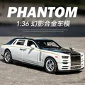 1:36 Rollen Royce Phantom Limousine hohe Simulation Druckguss Metall legierung Modell Auto Sound Licht zurückziehen Sammlung Kinder Spielzeug Geschenke