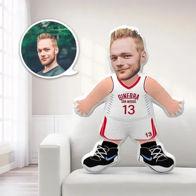 Benutzerdefiniertes Gesichtskissen Benutzerdefiniertes Kissen Gesichtskörperkissen Personalisiertes Fotokissen Geschenkkissen Spielzeug Ginebra Wurfkissen MiniMe Kissen Image