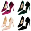 Plus Größe 34-43 elegante Frauen formelle Schuhe 10,5 cm High Heels Ballkleid Pumps Dame Retro Samt
