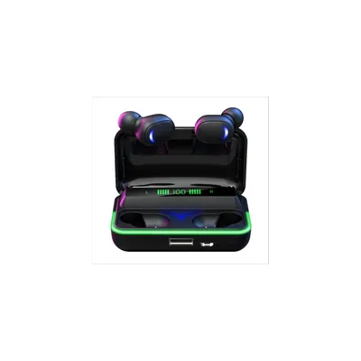 F9 Drahtlose Bluetooth Kopfhörer Tws Wasserdichte Ohrhörer Kopfhörer Digital Display Headset Große Kapazität Lade Fall Image