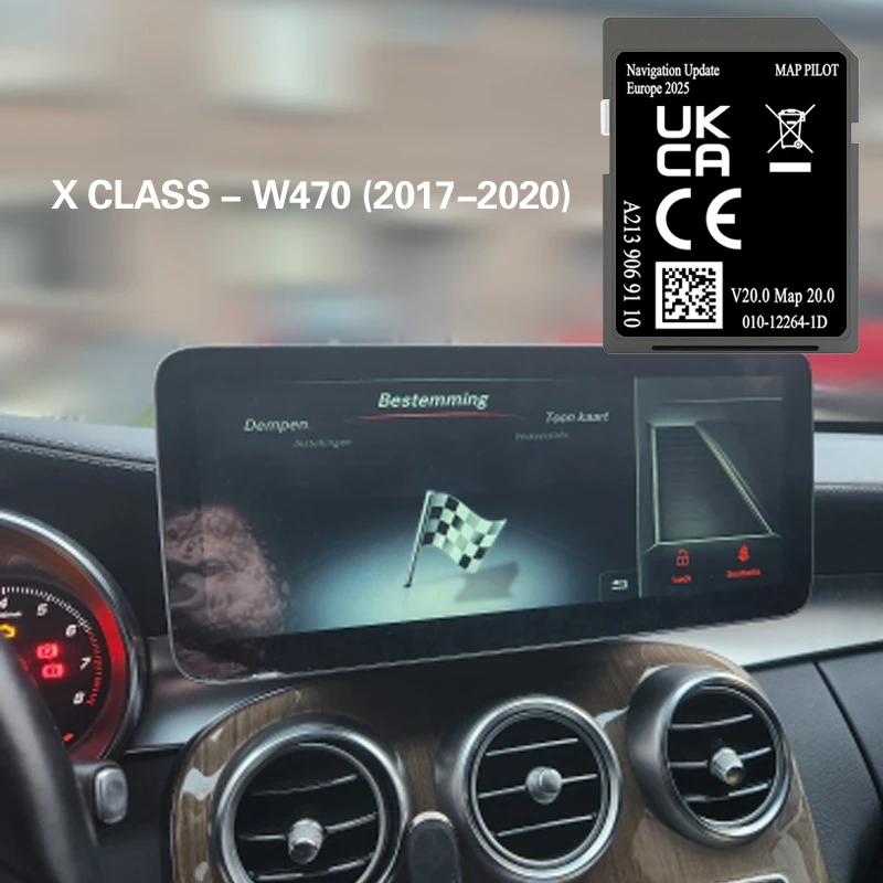 Frankreich Italien EU UK Karten für Mercedes X-Klasse W470 2017-2020 Autonavigation A 2139069110 V20 SD-Karte Image