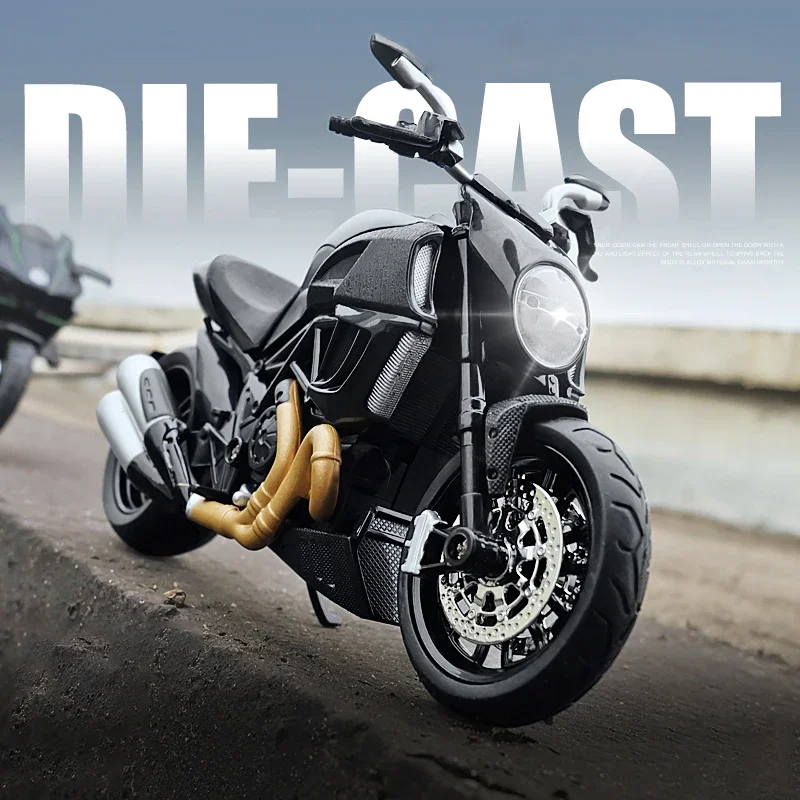1:12 Ducati Diavel Carbon Red Druckgussfahrzeuge Sammlerstücke Hobbys Motorrad Modell Spielzeug Geburtstagsgeschenk für Kinder Image