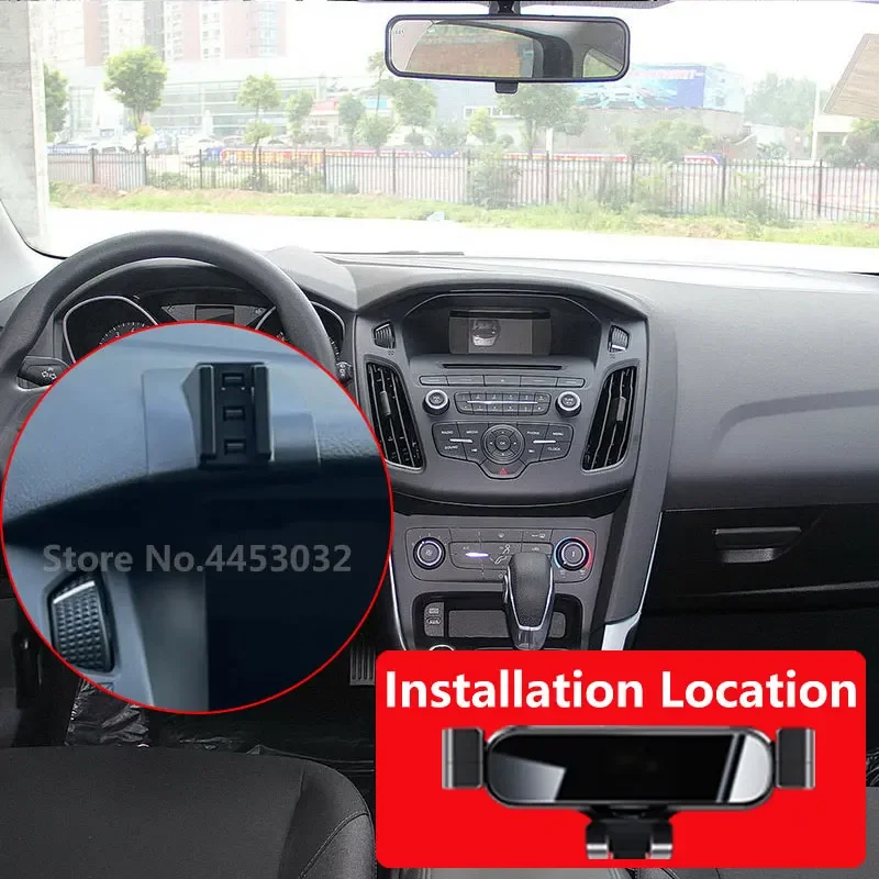 Für ford focus mk3 2013-2015 Autotelefon halter spezielle feste Halterung Basis Schwerkraft GPS-Ständer Innen zubehör Image