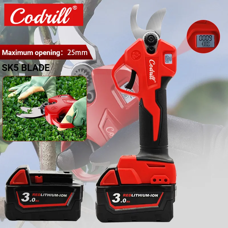 Pour Milwaukee sécateur électrique sans brosse 18V ciseaux de jardin électriques sans fil arbre fruitier outil de jardin outil de bonse de jardin