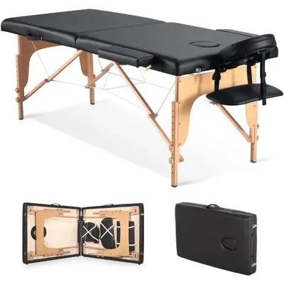 Massage Table Portable Massage Bed Spa Bed 84 Inch 2 Folding Height Adjustable Professional Portable