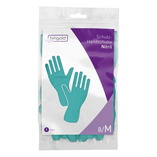 BINGOLD Nitril Schutzhandschuhe Grün 1 Paar : M Image