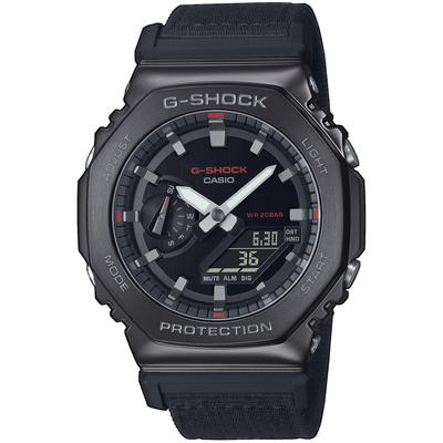 Chronograph CASIO G-SHOCK, schwarz (schwarz, rot), Armbanduhren, Herren, Quarzuhr,Armbanduhr,Herrenuhr,digital, bis 20bar wasserd.Textilarmband Image