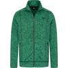 Strickfleecejacke DEPROC ACTIVE "KIRKVALE X MEN", Herren, Gr. XXL (56), grün (grün melange), 100% Polyester, casual, bequem, Langarm gerader Abschluss mit Gummizug, Jacken, auch in Großen Größen erhältlich