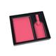 XXCLW Travel Pair Minimalist Travel Ticket Holder Multifunctional Pu Leather Passport Holder Luggage Tag Gift Box Sets(Rose red)