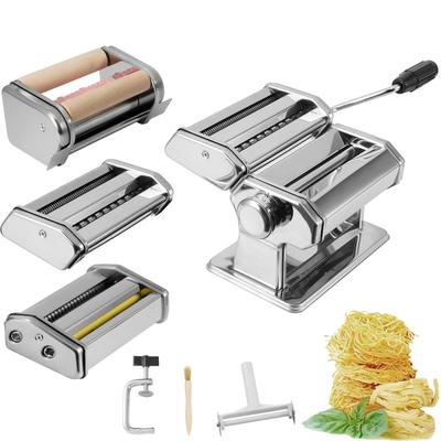 Pasta Maker Machine, 9 Adjustable Thickness Settings Noodles Maker, Stainless Steel Noodle Rollers and Cutter