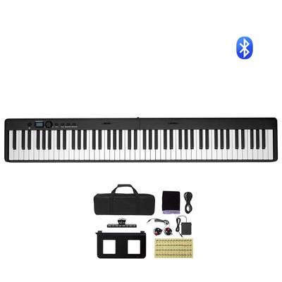 Folding Keyboard Piano, Bluetooth & MIDI, Portable Electronic Digital Foldable Piano with Sustain Pedal Bag Touch Sensitive Keys