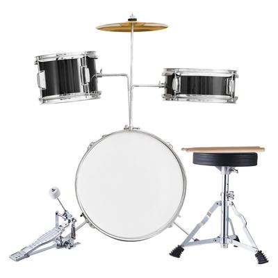 Kids Drum Set, 3-Piece, 14 in Beginner Drum Set with Adjustable Throne Cymbal Pedal Two Pairs of Drumsticks - 14 in