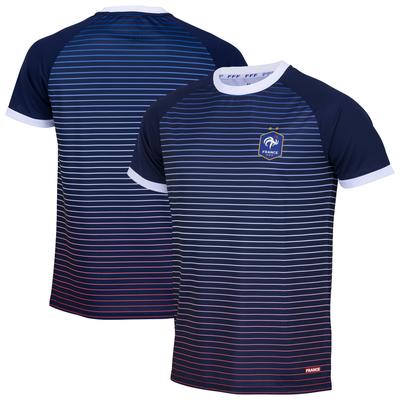 Frankreich-Streifen-Sport-T-Shirt – Marineblau – Kinder Image