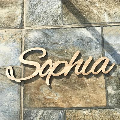 "TEMU Personalized Wooden Name Sign - Custom "" Letter Wall Decor For Nursery, Light , Handcrafted Nursery Room Decoration, Nursery Decor" Image