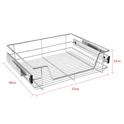 TEMU 2/4 Telescopic Kitchen Cabinet Drawer, Pull-out Shelf Organiser With Glides For Kitchen And Pantry Storage, Load Capacity Up To 20kg, , Fits 30/40/50/60cm Cabinets Image