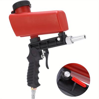 TEMU 90psi Adjustable Handheld Machine Pneumatic Adjustable Small Dust Blasting With Container Machine Image