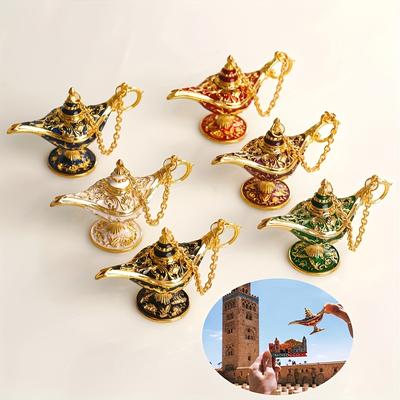 TEMU 6pcs Mini Decorations, Metal, Elegant Vintage Pattern, Non-electric, For Home Decor, Party, Living Room Image
